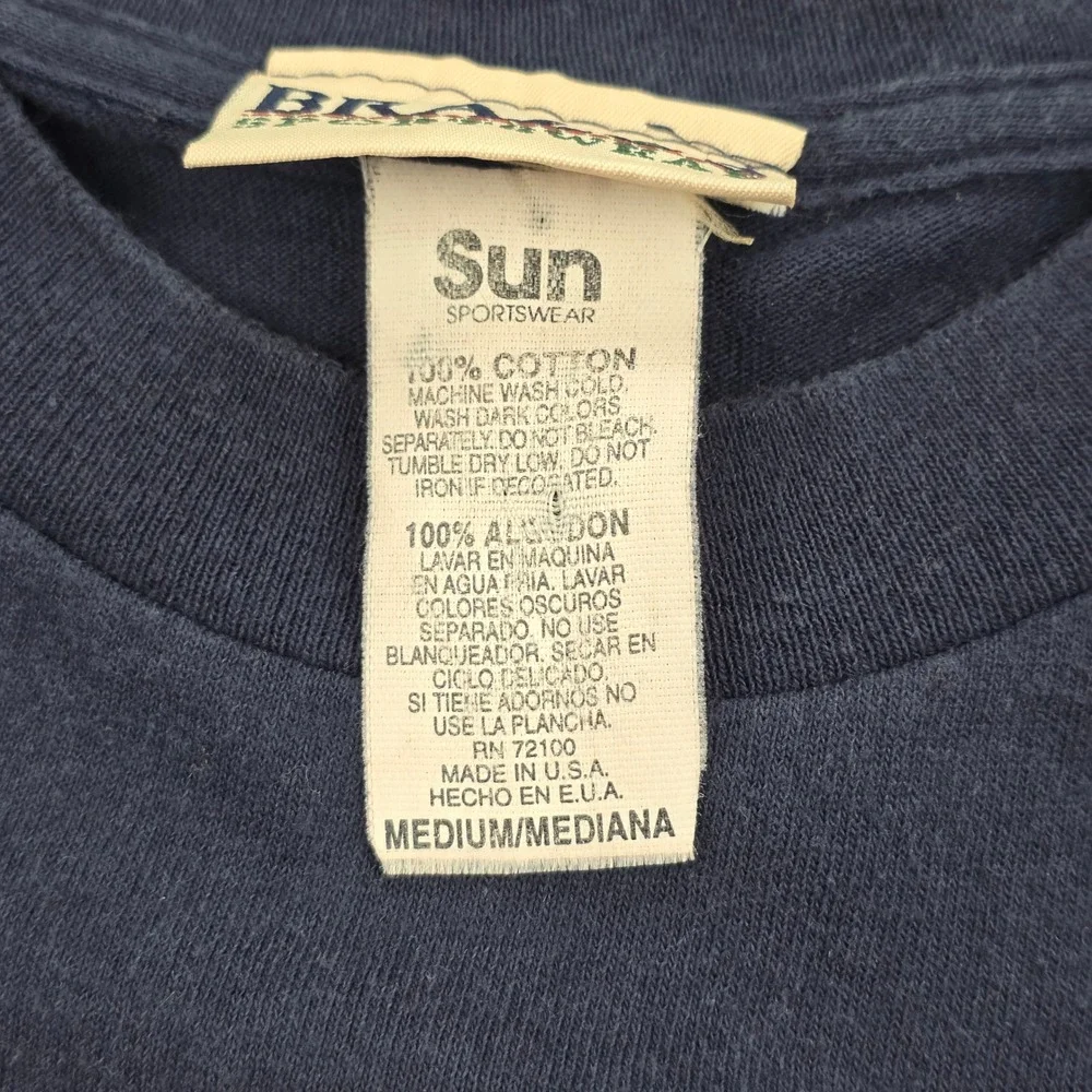 Brazos Garfield What Part Of No T-Shirt Mens Navy‎ Vintage 90s Graphic Medium